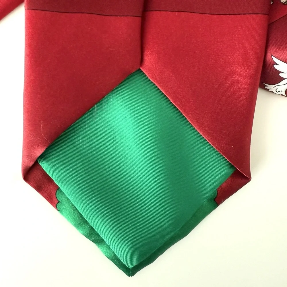 Christmas Tie 12 Days Of Christmas Red Silk Holiday Classic Heritage Academia